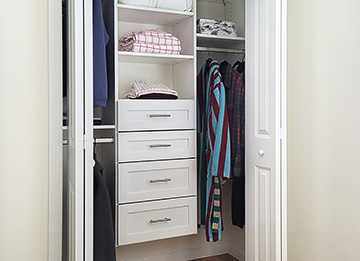 Custom Guest Room Closet with Drawers