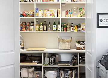 Kitchen Pantry Closet with Adjustable Shelves