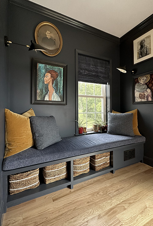 Transformed Unused Space into a Cozy Window Seat Bench with Storage